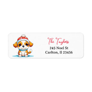 Personalized Kawaii Christmas Puppy Dog 