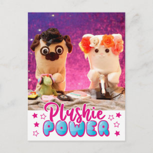 Personalized Kawaii Cute Plushie Power Plushiemail Postcard