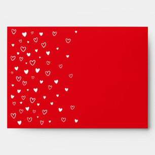 Personalized Kawaii Cute Red Hearts Snail Mail Envelope