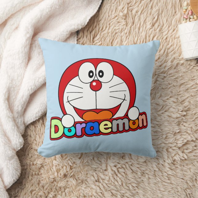 Personalized Kawaii Doraemon Anime Throw Pillow (Blanket)