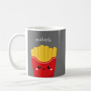 "Personalized Kawaii French Fries Mug" Coffee Mug