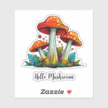 Personalized Kawaii Hand drawn Mushroom scrapbook
