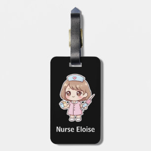 Personalized Kawaii Nurse Luggage Tag