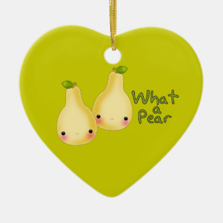 Personalized Kawaii Pear Ornament