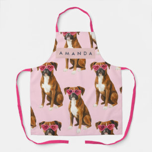 Personalized Kawaii Trendy Boxer Dog Apron