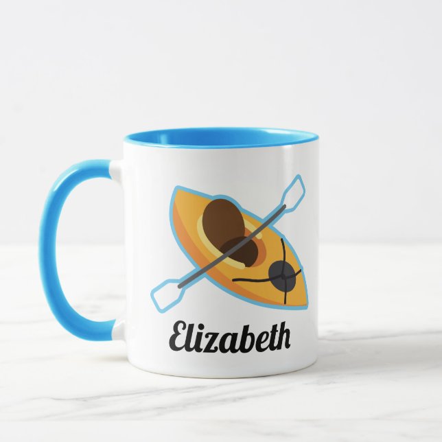 Personalized Kayaking Boating Gift Mug (Left)