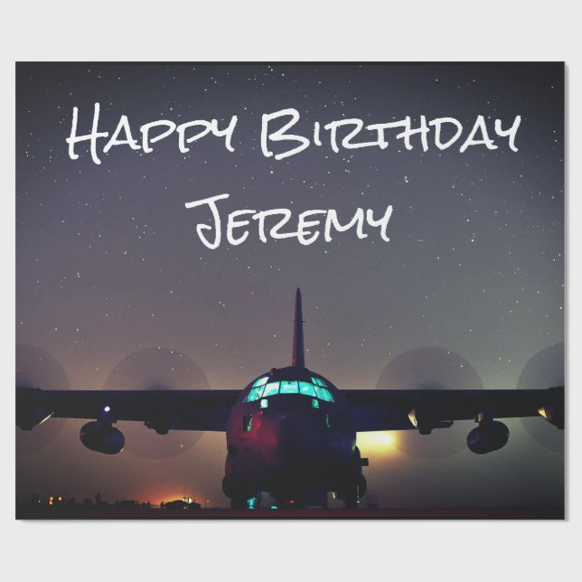 Personalized KC-130 Turboprop Plane Wrapping Paper (Flat)