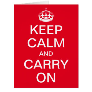 Personalized KEEP CALM and CARRY ON - white words