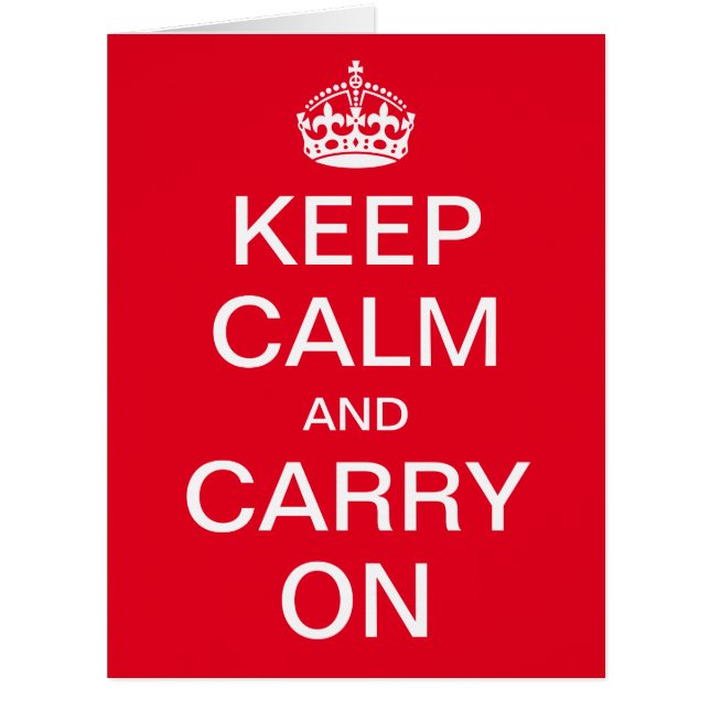 Personalized KEEP CALM and CARRY ON - white words (Front)