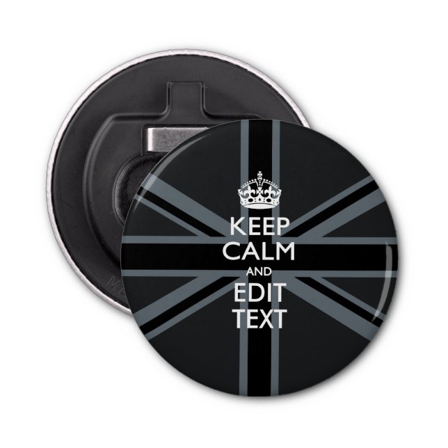 Personalized KEEP CALM AND Edit Text Colourful Bottle Opener (Front)