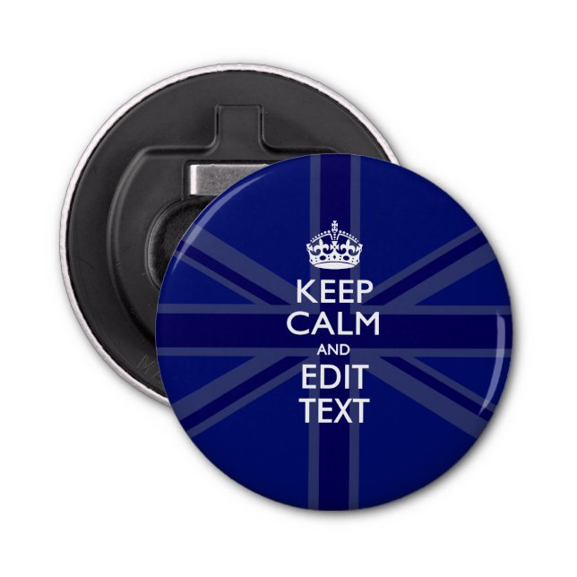 Personalized KEEP CALM AND Edit Text Colourful Bottle Opener (Front)