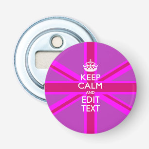 Personalized KEEP CALM AND Edit Text Colourful Bottle Opener