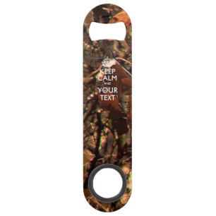 Personalized KEEP CALM AND Edit Text Hunter's Camo Bar Key