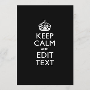 Personalized KEEP CALM AND Edit Text Invite