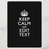 Personalized KEEP CALM AND Edit Text Invite