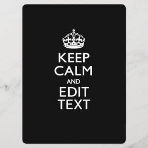 Personalized KEEP CALM AND Edit Text Invite