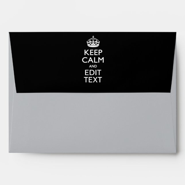 Personalized KEEP CALM AND Edit Text Mail Envelopes (Back (Top Flap))