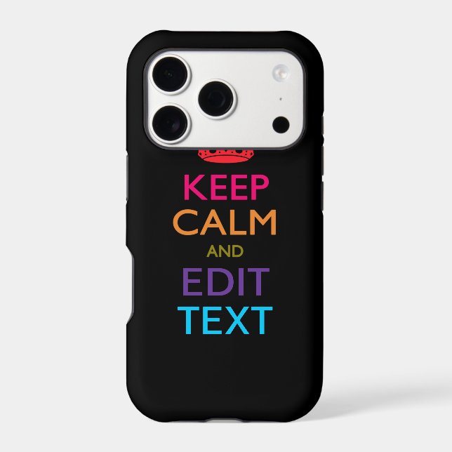 Personalized KEEP CALM AND Edit Text Multi Colour (Back)