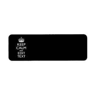 Personalized Keep Calm And Edit Text on Black