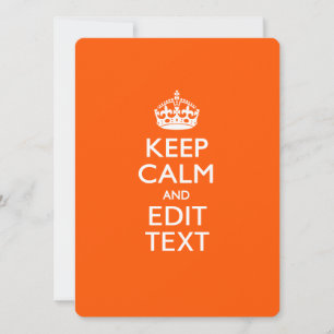 Personalized KEEP CALM AND Edit Text on Orange