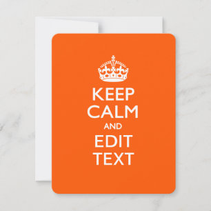 Personalized KEEP CALM AND Edit Text on Orange