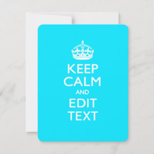 Personalized KEEP CALM AND Edit Text on Peacock