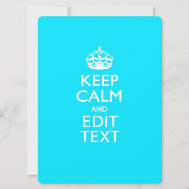 Personalized KEEP CALM AND Edit Text on Peacock (Front)