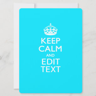Personalized KEEP CALM AND Edit Text on Peacock