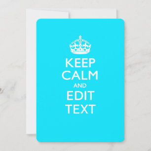 Personalized KEEP CALM AND Edit Text on Peacock