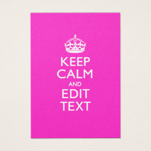Personalized KEEP CALM AND Edit Text on Pink