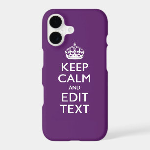 Personalized KEEP CALM AND Edit Text on Purple
