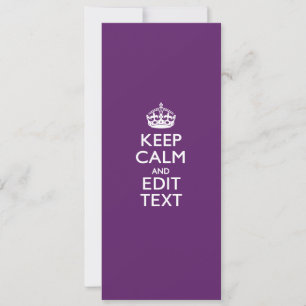 Personalized KEEP CALM AND Edit Text on Purple