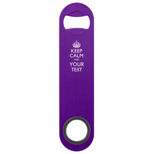 Personalized KEEP CALM AND Edit Text on Purple Bar Key