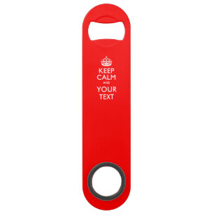Personalized KEEP CALM AND Edit Text on Red Bar Key