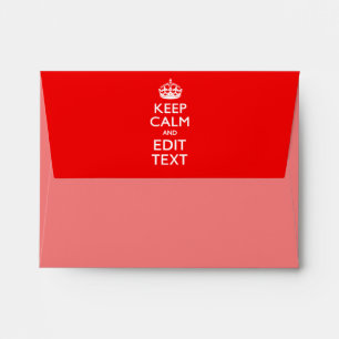 Personalized KEEP CALM AND Edit Text on Red Envelopes
