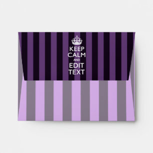 Personalized KEEP CALM AND Edit Text on Stripes Envelope