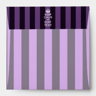 Personalized KEEP CALM AND Edit Text on Stripes Envelope