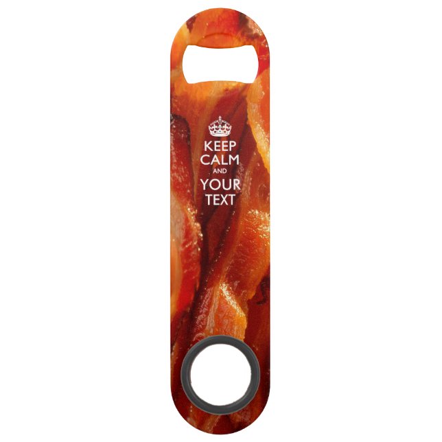 Personalized KEEP CALM AND Edit Text on Turquoise Speed Bottle Opener (Front)