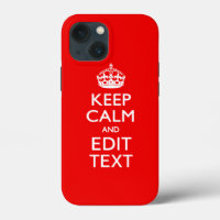 Personalized KEEP CALM AND Edit Text RED Classic