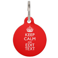 Personalized Keep Calm And Edit Text Red Decor