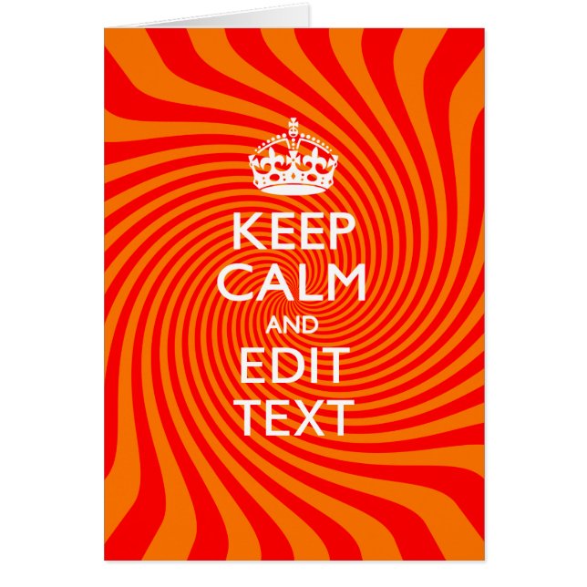 Personalized KEEP CALM AND Have Text Orange Swirl (Front)