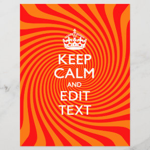 Personalized KEEP CALM AND Have Text Orange Swirl Flyer