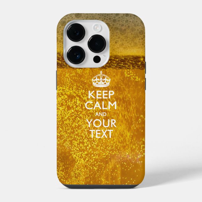 Personalized KEEP CALM AND Have Your Creative Text iPhone Case (Back)