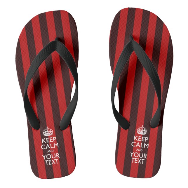 Personalized KEEP CALM And Have Your Text Flip Flops (Footbed)
