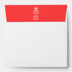 Personalized KEEP CALM and have your text on Pink Envelope