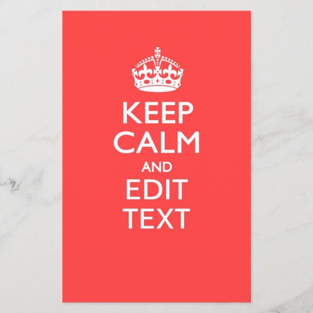 Personalized KEEP CALM and have your text on Pink Flyer (Front)