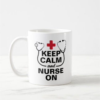Personalized Keep Calm and Nurse On Custom Coffee Mug