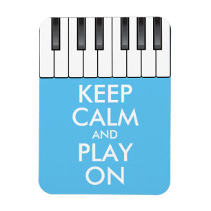 Personalized KEEP CALM and PLAY ON -Keyboard piano Magnet