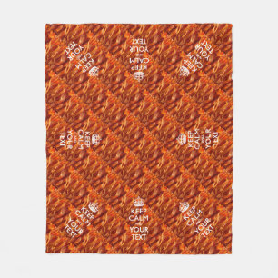 Personalized Keep Calm And Your Bacon Fleece Blanket
