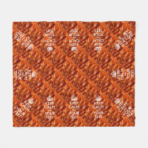 Personalized Keep Calm And Your Bacon Fleece Blanket